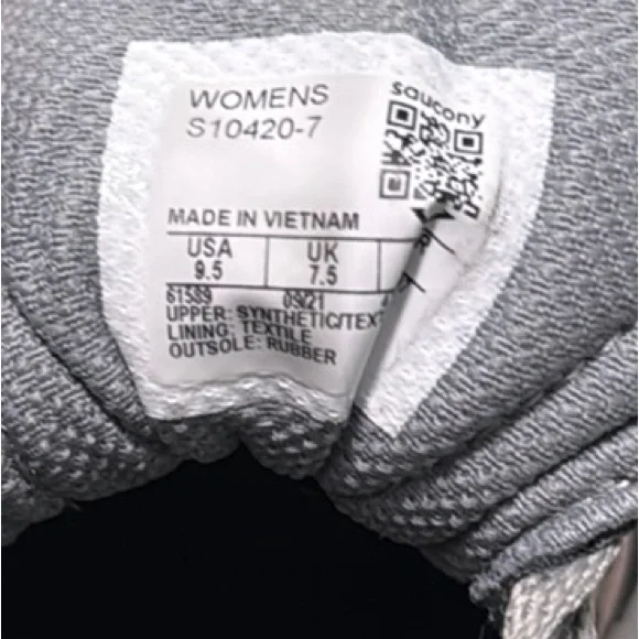 Saucony Women's Gray and Pink Athletic Shoes - Picture 3 of 9